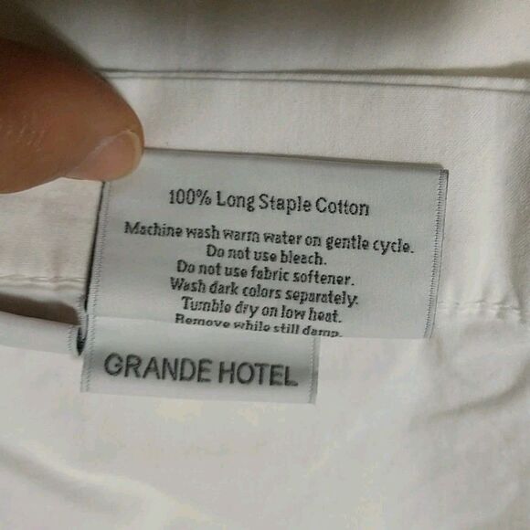 Sferra Grande Hotel Duvet Cover Full Queen Long Staple Cotton White Embroidery - Picture 10 of 13